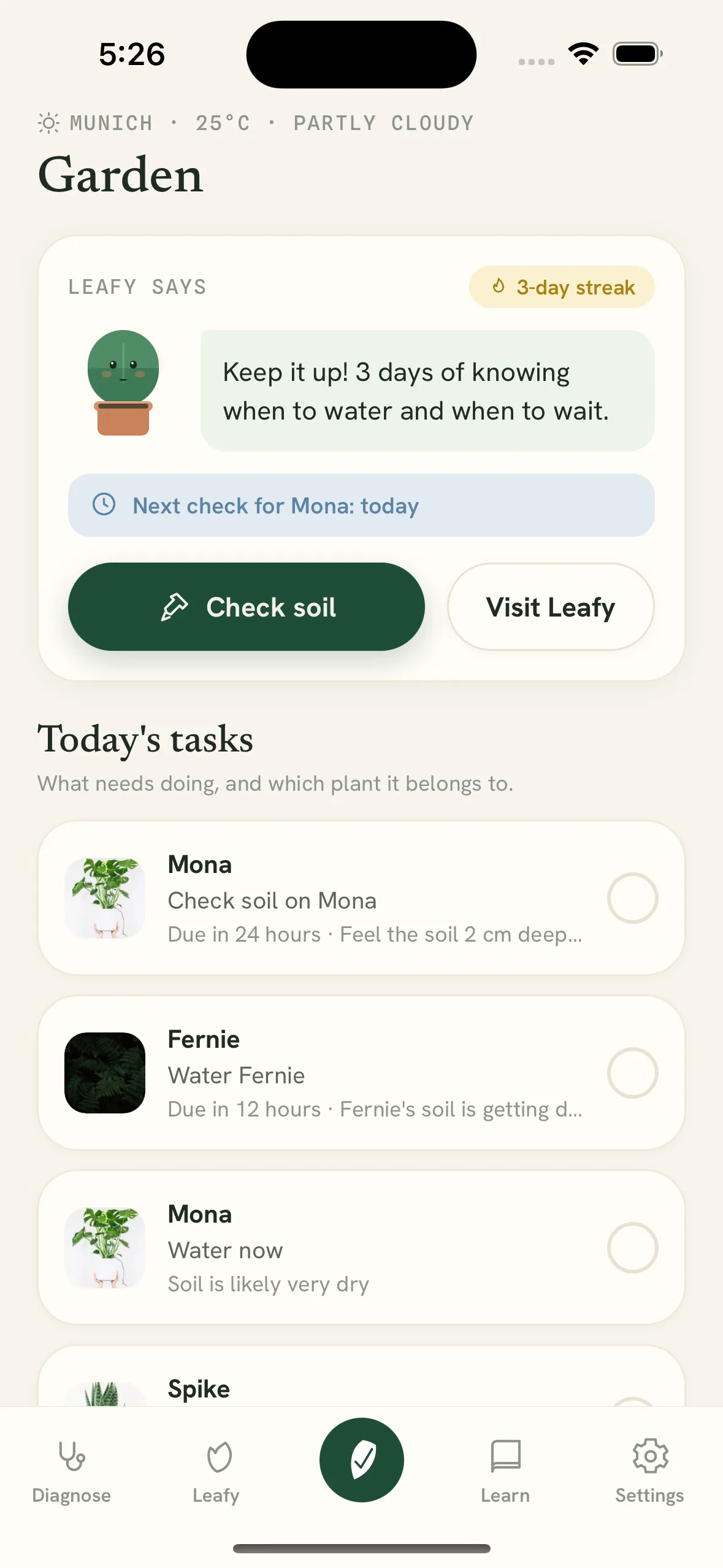 Leafwise garden dashboard