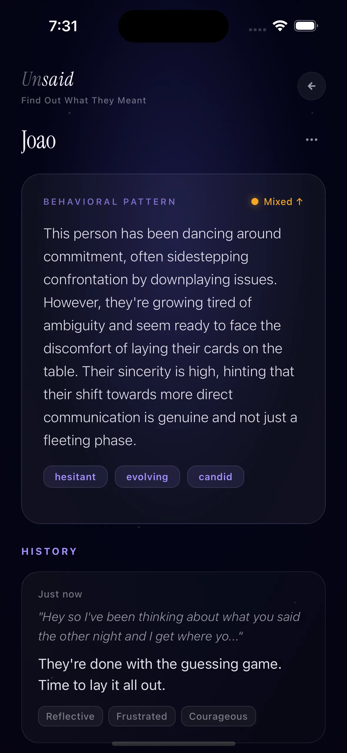 Person profile